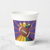 Football Design met Sterren Levendige Sport Fan Ar Papieren Bekers (Voorkant)
