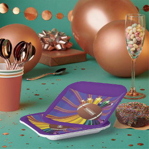 Football Design met Sterren Levendige Sport Fan Ar Papieren Bordje