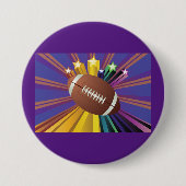 Football Design met Sterren Levendige Sport Fan Ar Ronde Button 7,6 Cm (Voorkant)