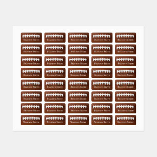 Football Design Naam Markeringen Labels