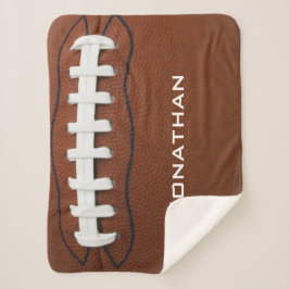 Football Design Sherpa Blanket Sherpa Deken