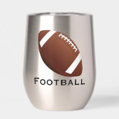 Football Design Thermische Wijn Tumbler (Achterkant)