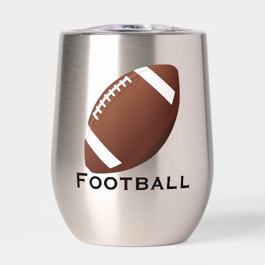 Football Design Thermische Wijn Tumbler (Voorkant)