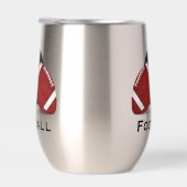 Football Design Thermische Wijn Tumbler (Rechts)