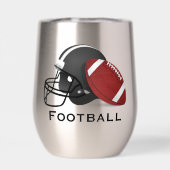 Football Design Thermische Wijn Tumbler (Achterkant)