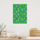 Football Design Wall Poster met blauwe Shirten (Keuken)