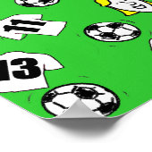 Football Design Wall Poster met witte Shirten (Hoek)