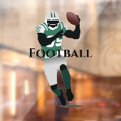 Football Design Window Cling Raamsticker (Vel 2)
