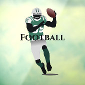 Football Design Window Cling Raamsticker (Vel 3)