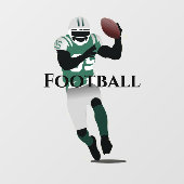 Football Design Window Cling Raamsticker (Vel)
