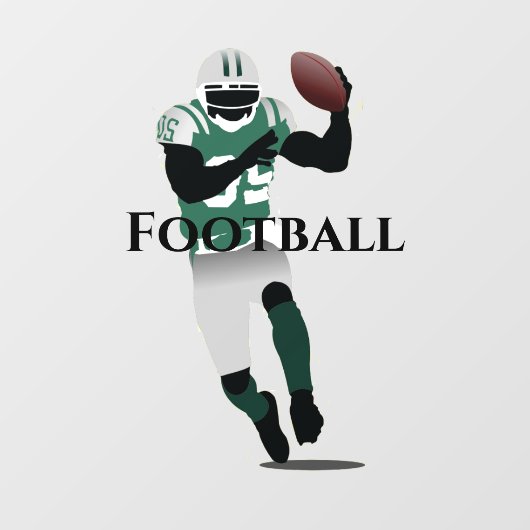 Football Design Window Cling Raamsticker (Vel)