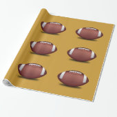 Football Design Wrapping Paper Cadeaupapier (Uitgerold)