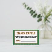 Football Diaper Raffle Informatiekaartje (Staand voorkant)