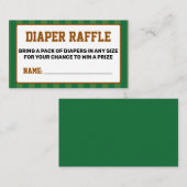 Football Diaper Raffle Informatiekaartje (Voorkant / Achterkant)