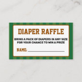 Football Diaper Raffle Informatiekaartje (Voorkant)