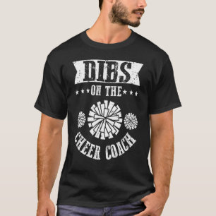 Football Dibs op de Cheer Coach Pom Poms T-shirt