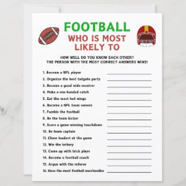 Football die het meest waarschijnlijk zal spelen