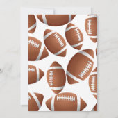 Football down set hut verjaardagsuitnodiging kaart (Achterkant)