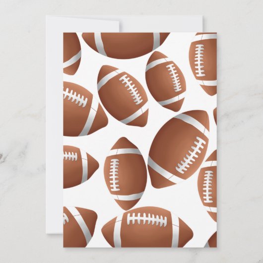 Football down set hut verjaardagsuitnodiging kaart (Achterkant)