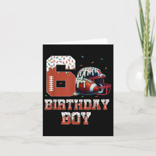 Football Drip 6e Verjaardag Party Boy Sport Fan 6  Kaart