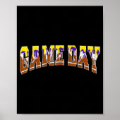Football Drip Game Day Football Mom Go Cheer Purpl Poster (Voorkant)