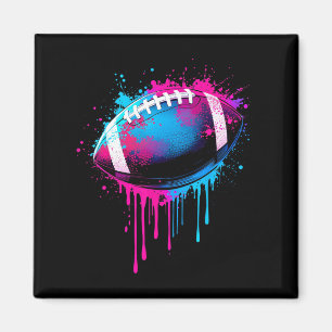 Football Drip voor Boys Tie Dye Kleurrijke Footbal Magneet