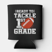 Football eerste dag 1e klas terug naar school blikjeskoeler (Achterkant)