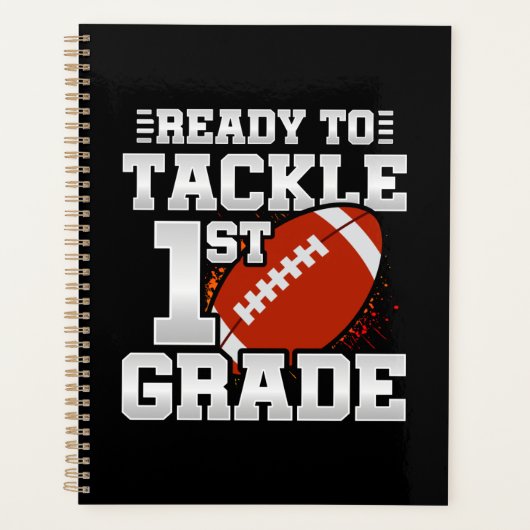 Football eerste dag 1e klas terug naar school planner (Voorkant)