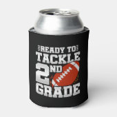 Football eerste dag 2e klas terug naar school blikjeskoeler (Blikje Voorkant)