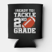 Football eerste dag 2e klas terug naar school blikjeskoeler (Voorkant)