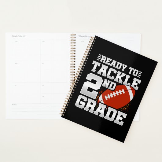 Football eerste dag 2e klas terug naar school planner (Display)