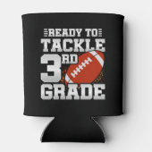 Football eerste dag 3e klas terug naar school blikjeskoeler (Achterkant)