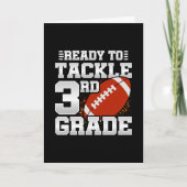 Football eerste dag 3e klas terug naar school kaart (Voorkant)