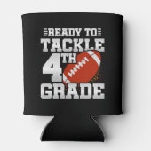 Football eerste dag 4e klas terug naar school blikjeskoeler (Achterkant)