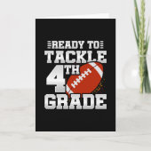 Football eerste dag 4e klas terug naar school kaart (Voorkant)