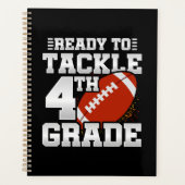 Football eerste dag 4e klas terug naar school planner (Voorkant)