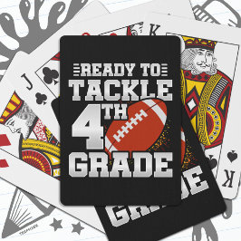 Football eerste dag 4e klas terug naar school pokerkaarten