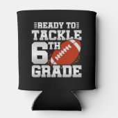 Football eerste dag 6e klas terug naar school blikjeskoeler (Achterkant)