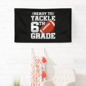 Football eerste dag 6e klas terug naar school spandoek (Insitu)