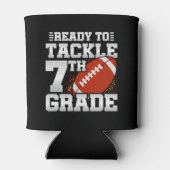 Football eerste dag 7e klas terug naar school blikjeskoeler (Achterkant)