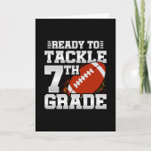 Football eerste dag 7e klas terug naar school kaart (Voorkant)