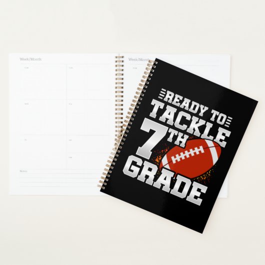 Football eerste dag 7e klas terug naar school planner (Display)