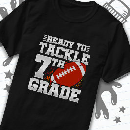 Football eerste dag 7e klas terug naar school t-shirt