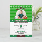 Football eerste jaar down 1e eerste verjaardag fot kaart (Staand voorkant)