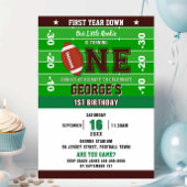 Football Eerste Jaar Down 1e Verjaardag Spel op Kaart