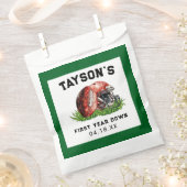 Football eerste jaar Down 1st Birthday Bedankzakje (Geknipt)