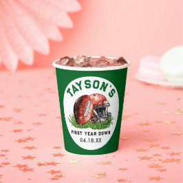 Football eerste jaar Down 1st Birthday Papieren Bekers