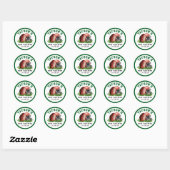 Football eerste jaar Down 1st Birthday Ronde Sticker (Vel)