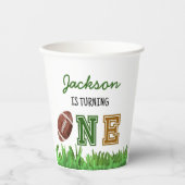 Football Eerste Jaar Down Verjaardag Papieren Bekers (Voorkant)