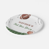 Football Eerste Jaar Down Verjaardag Papieren Bordje (Gekanteld)